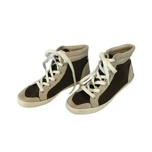 Old Navy High Top Sneakers Women's Size 8 Wool in Army Green and White Washable